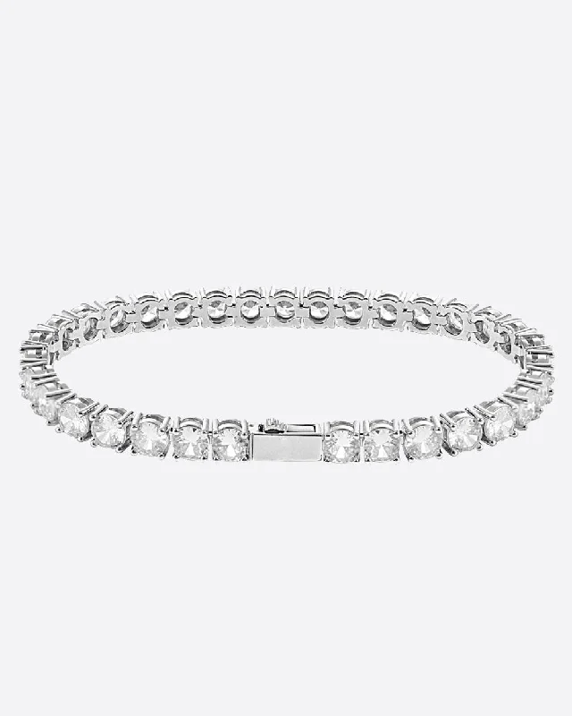 Limited-Time Jewelry Sale – Elegant Styles At Less 5MM VVS TENNIS bracelet - White Gold