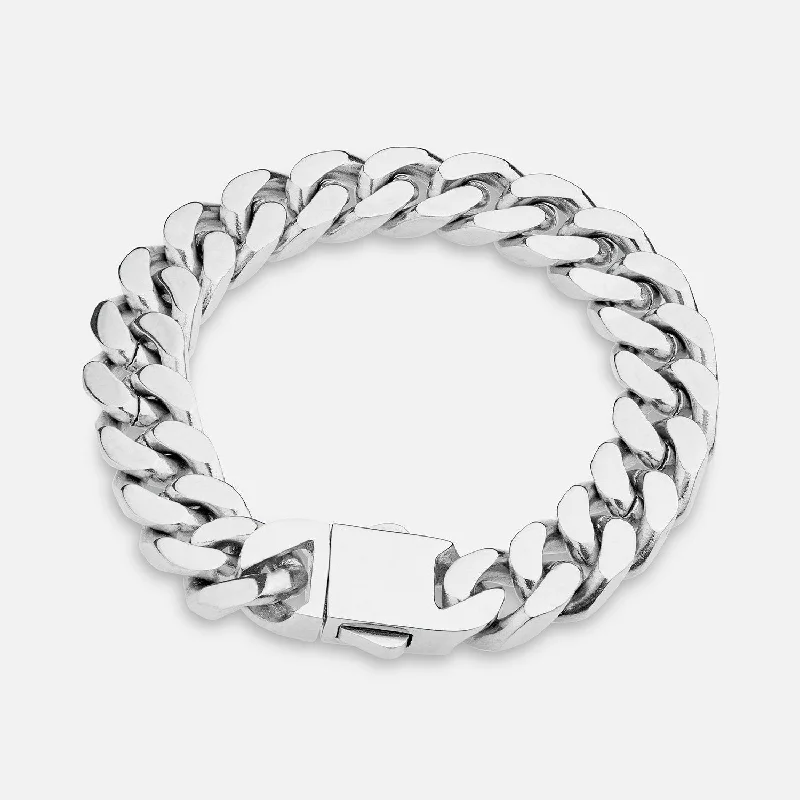 Luxury Jewelry At Unbeatable Discounts 12MM Cuban Bracelet - White Gold