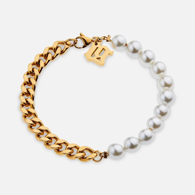 Elegant Jewelry, Exclusive Prices – Shop Now Pearl Cuban Bracelet - Gold