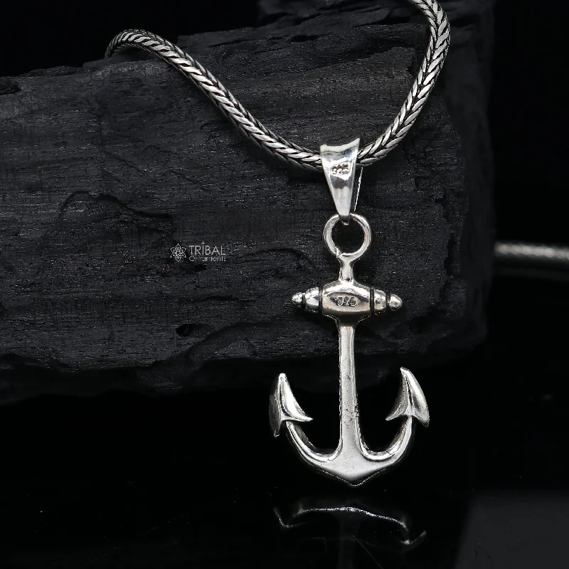 925 pure silver ANCHOR pendant best gifting pendant, wheat chain necklace locket best gifting delicate unisex  jewelry NSP738