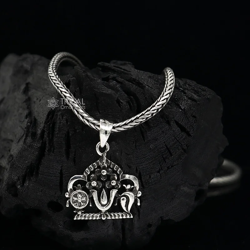 Exclusive Gemstone Jewelry Markdowns – Shop Now 925 pure silver Divine Swaminarayana pendant best gifting pendant, wheat chain necklace locket best gifting delicate unisex  jewelry NSP731