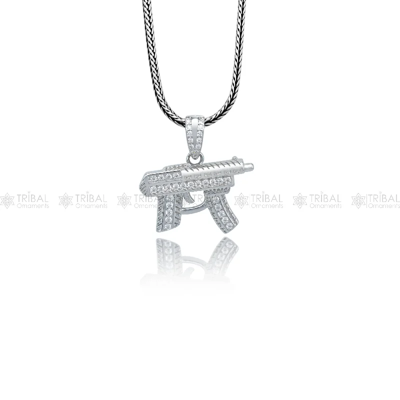 925 Sterling silver  Gun pendant nsp959