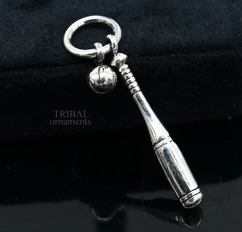 Limited-Time Jewelry Discounts – Shine Without The Splurge 925 sterling silver handmade amazing small baseball bat and ball design pendant, amazing stylish unisex pendant tribal jewelry ssp1579