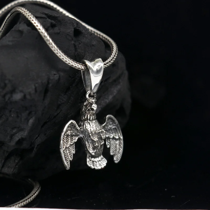 Discounted Jewelry For A Glamorous Look 925 sterling silver handmade eagle design pendant, silver garuda pendant necklace best delicate unisex pendant jewellery nsp658