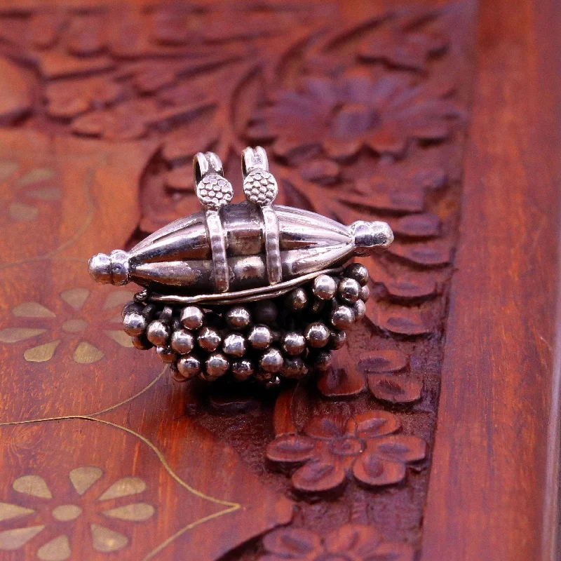 Delicate Crystal Jewelry For Sophisticated Charm 925 sterling silver handmade pendant locket vintage amulet design amulet pendant hanging bells tribal ethnic necklace jewelry nsp303