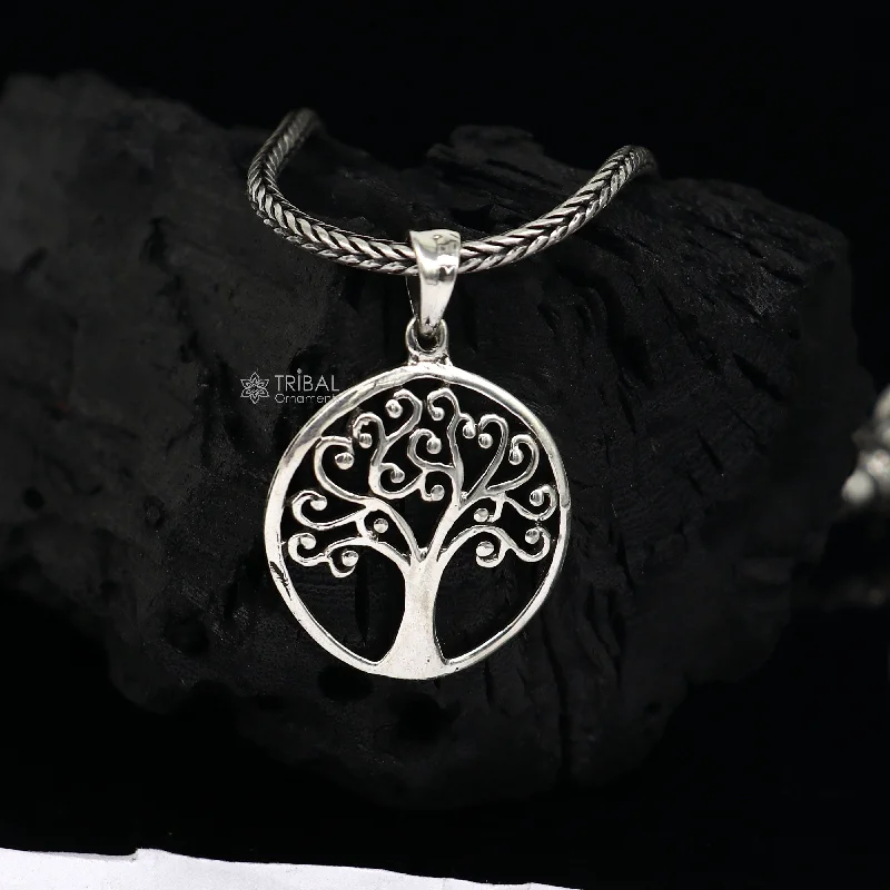 Must-Have Jewelry Pieces At Reduced Prices 925 Sterling silver handmade unique TREE design peandant necklace best gifting jewelry from india nsp739
