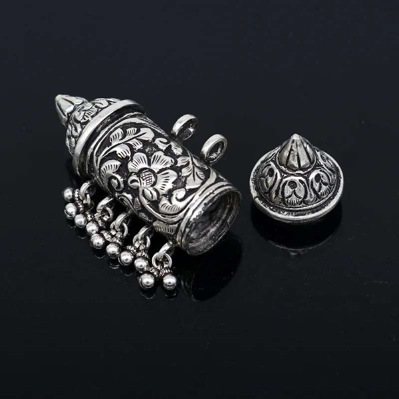 Luxury Jewelry Sale – Sparkle For Less 925 Sterling silver handmade vintage design pendant amulet necklace with hangings drops excellent tribal ethnic jewelry Rajasthan nsp685