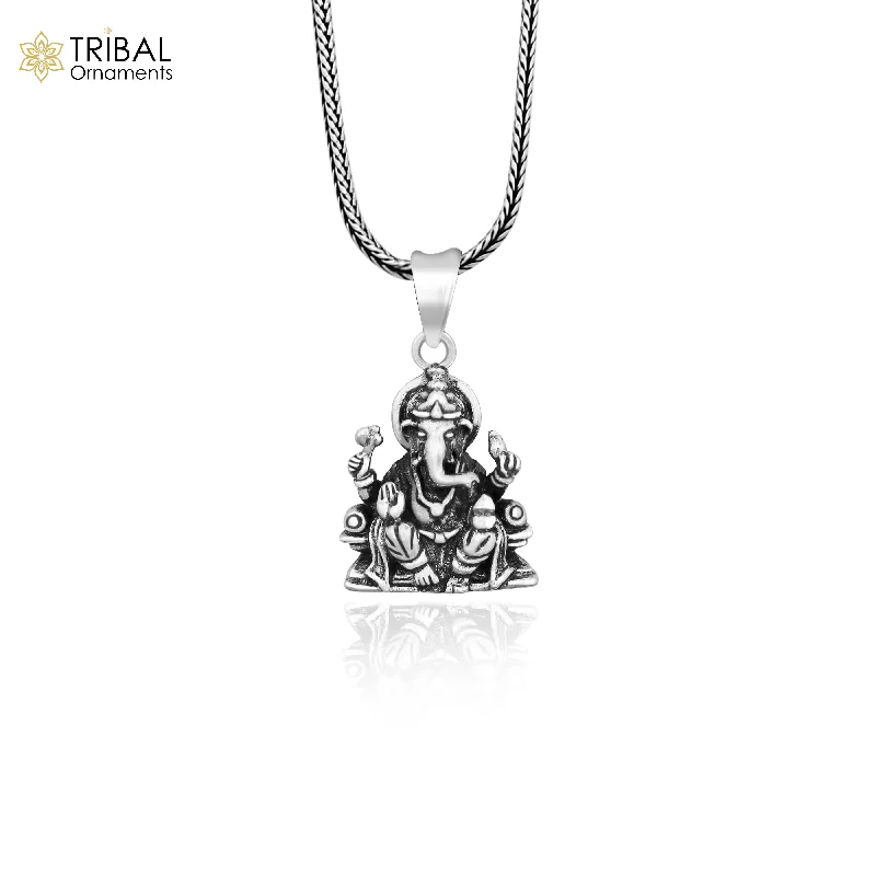 Discounted Jewelry For A Glamorous Look 925 sterling silver handmade vintage stylish trendy idol Ganesha pendant , exclusive designer unisex pendant silver locket jewelry ssp455