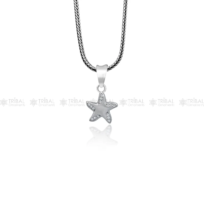 925 Sterling silver unique star design pendant nsp932