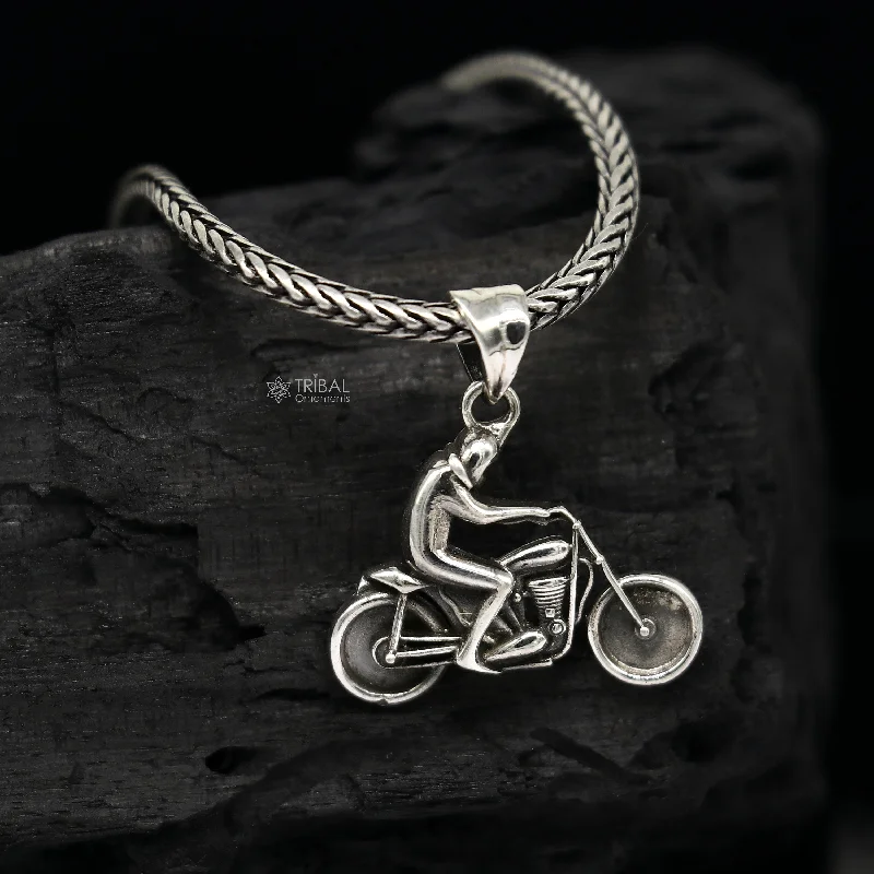 925 sterling silver royal Enfield BIKE pendant, excellent high quality pendant silver necklace locket for bike lover nsp706