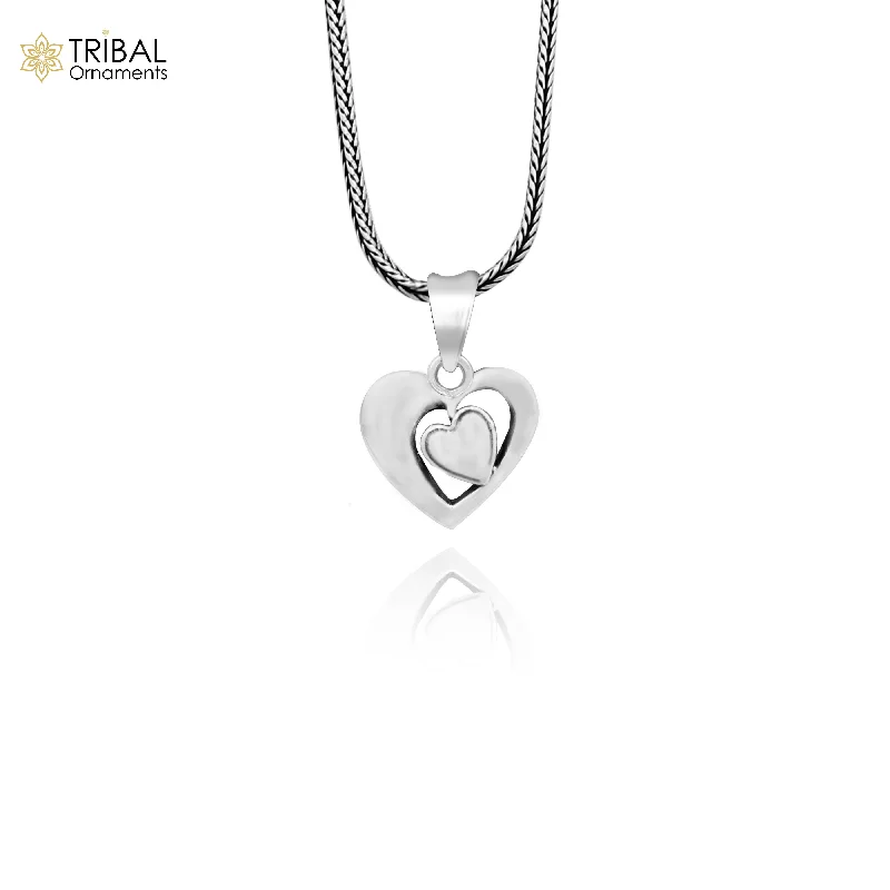 925 sterling silver unique design heart pendant necklace love pendant locket best gifting jewelry Nsp719