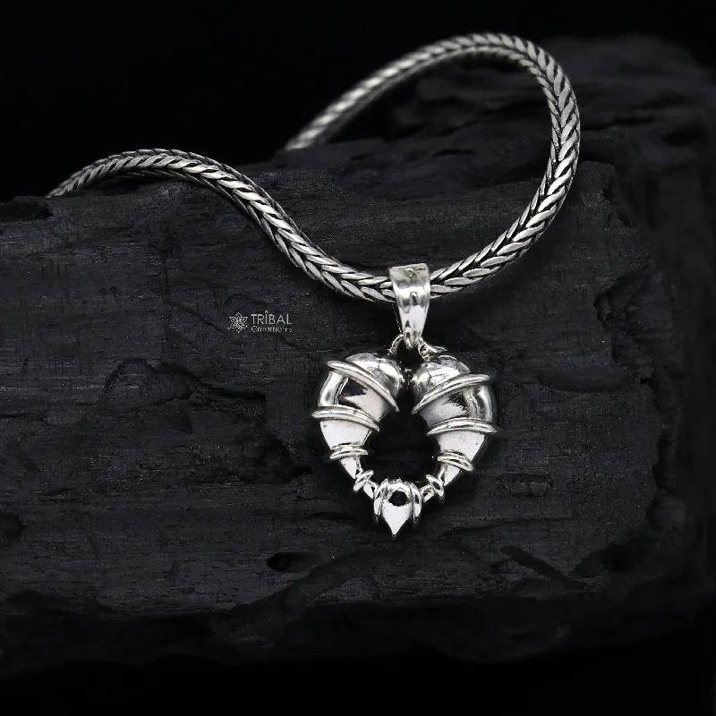 925 sterling silver unique design heart shape pendant necklace locket best gifting jewelry  Nsp710