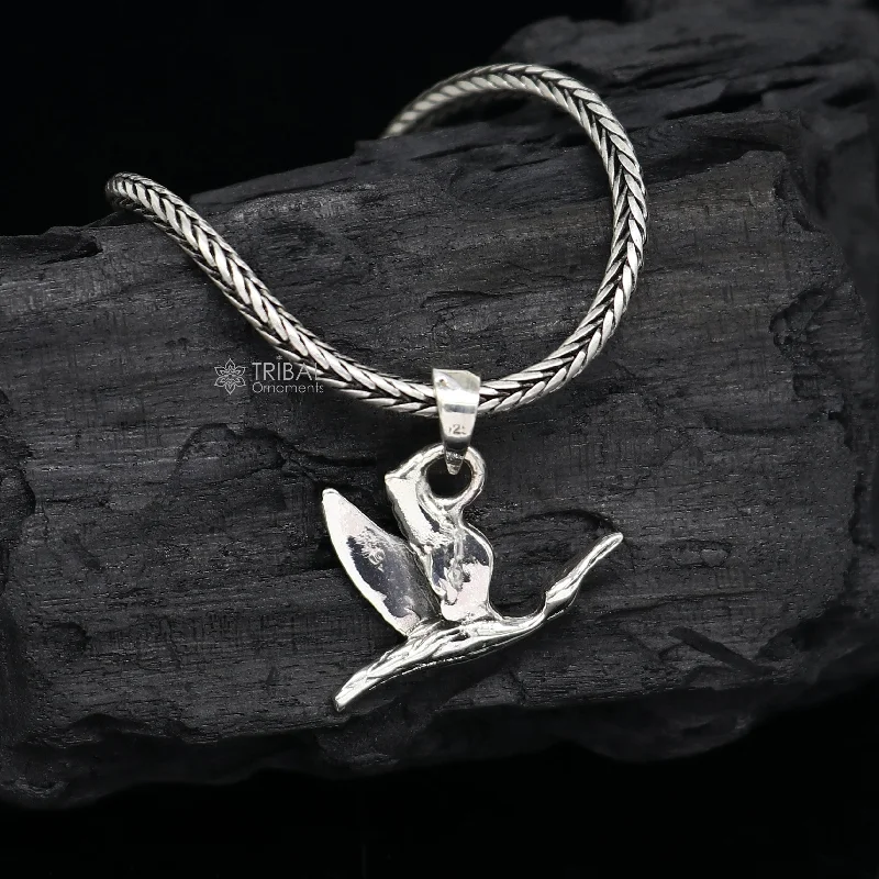 925 sterling silver unique design Hummingbird pendant wheat chain necklace locket best gifting jewelry Nsp715