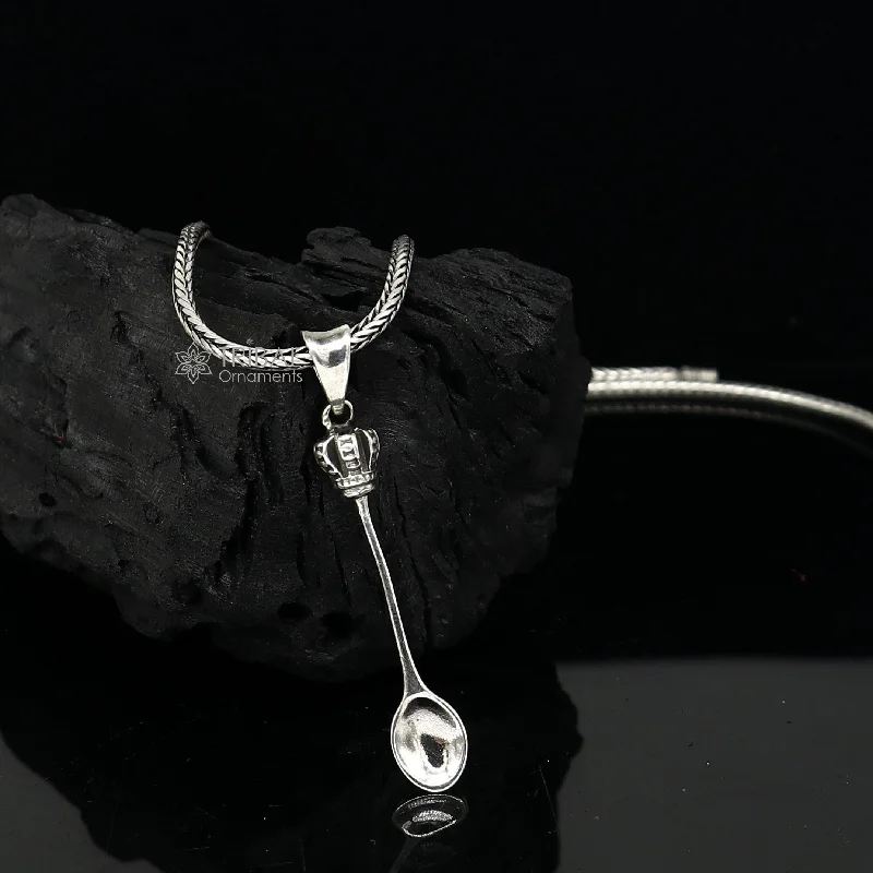 Save On Luxury Jewelry Pieces – Limited-Time Offers 925 Sterling silver unique spoon design Men Vantage Crafts Pendant best gifting jewelry NSP752