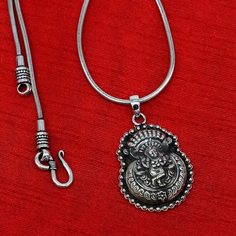 Luxury Jewelry Now At Special Promotional Rates 925 sterling silver Vintage antique design handmade God Krishna fabulous pendant tribal belly dance temple jewelry from india nsp426