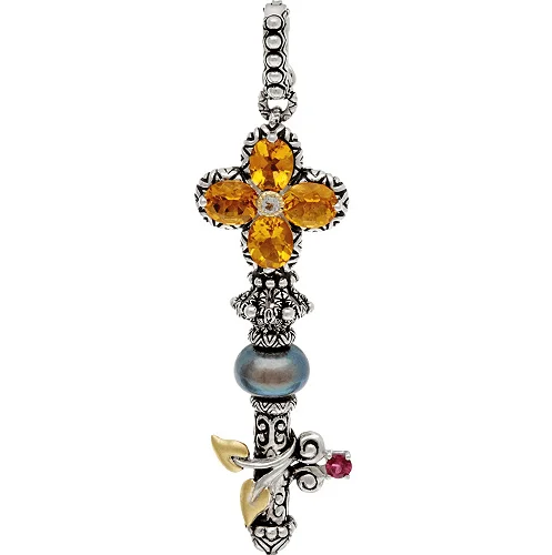 Key Enhancer – Citrine, Black Pearl & Pink Garnet