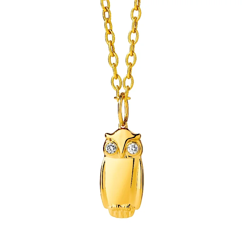 Jardin Small Owl Charm Pendant