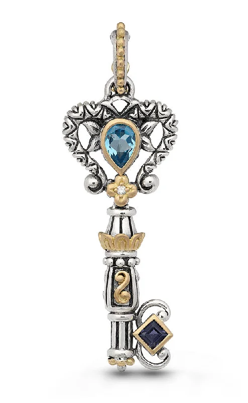 Key Of Harmony –  Diamond, Blue Topaz & Iolite