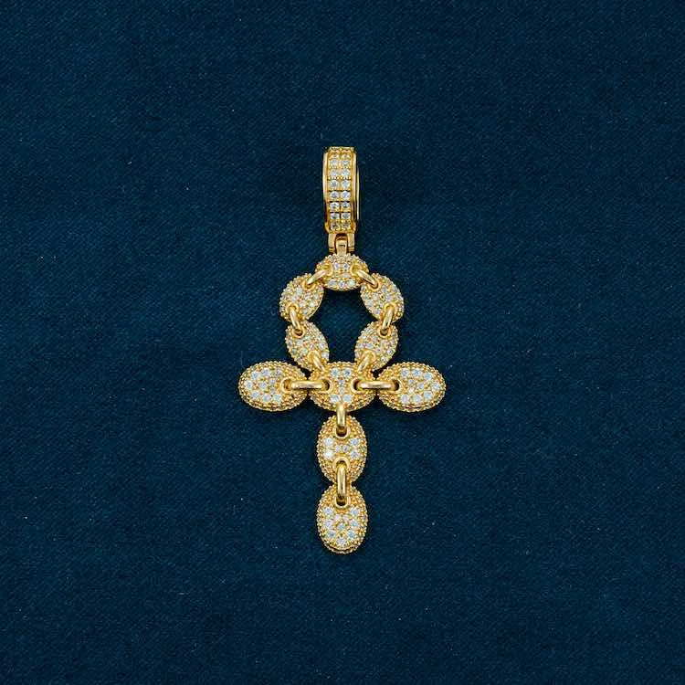 Clearance Sale On High-End Jewelry Collections Moissanite Ankh Pendant 14K Gold