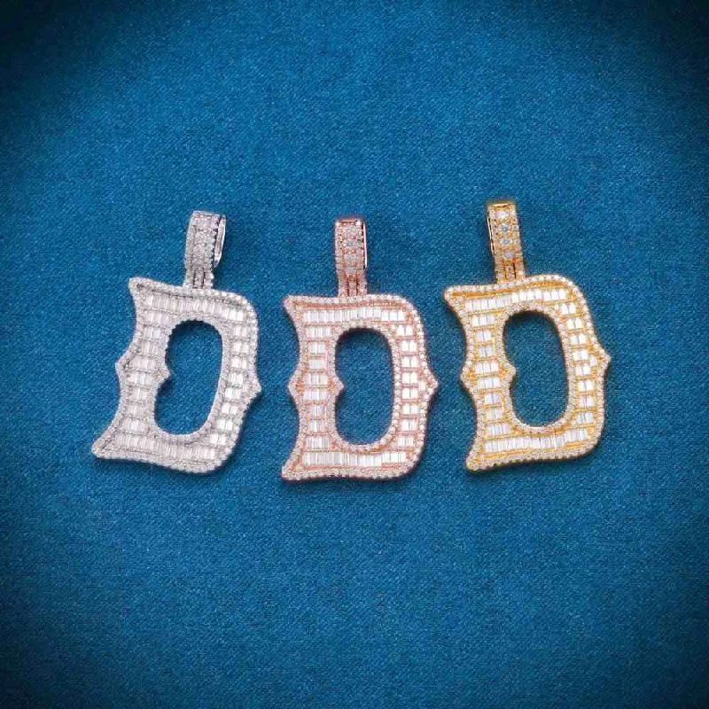 Best Jewelry Deals – Shop Premium Pieces At Great Prices Moissanite Baguette Letter "D" Pendant