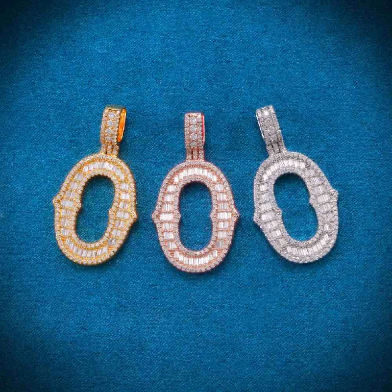 Handcrafted Beauty At Affordable Prices Moissanite Baguette Letter "O" Pendant