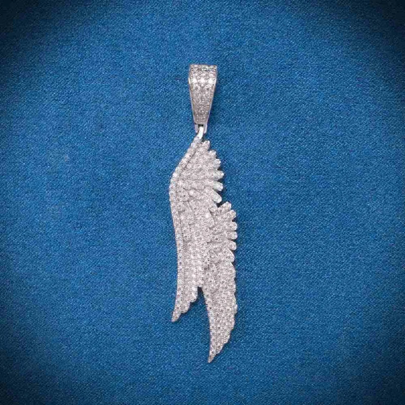 Celebrate Every Occasion With Sparkling Savings Moissanite Feather Pendant 14K Gold