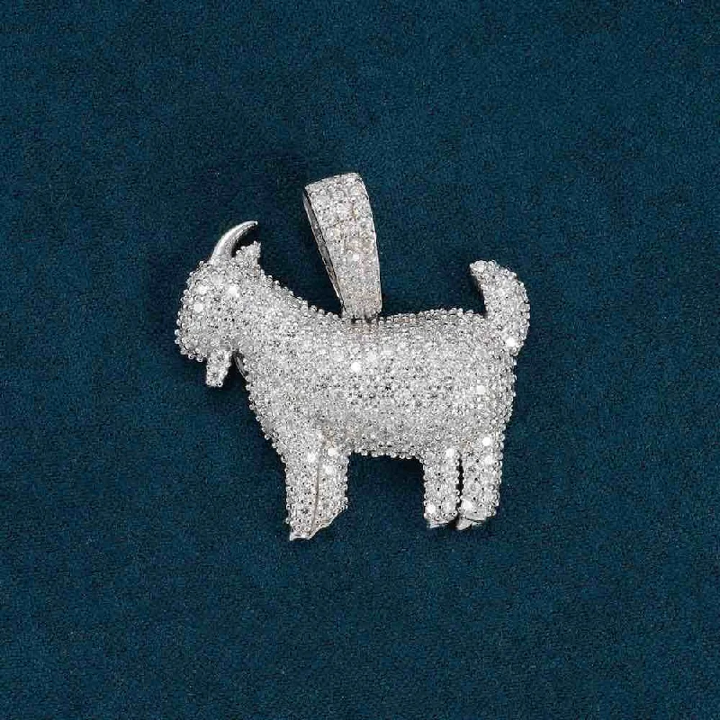 Dazzle In Elegance With Our Biggest Jewelry Sale Moissanite GOAT Pendant 14K Gold