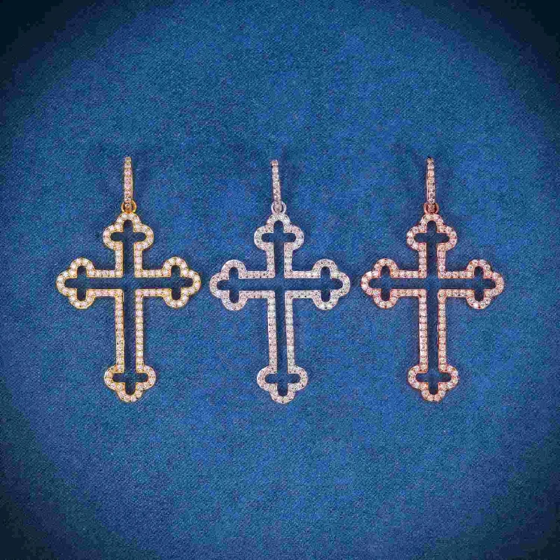 Personalized Jewelry Sale – Unique Pieces At Great Prices Moissanite Hollow Byzantine Cross 14K Gold