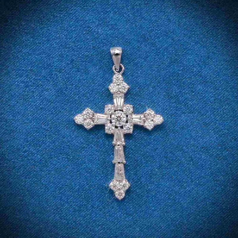 High-Quality Gemstone Jewelry For Special Occasions Moissanite Latin Cross Pendant 14K Gold