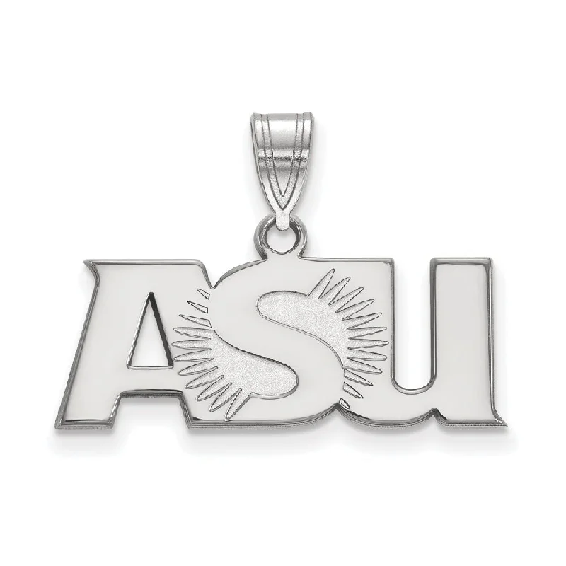 The Ultimate Jewelry Sale – Shop Premium Styles 10k White Gold Arizona State Large Logo 'ASU' Pendant