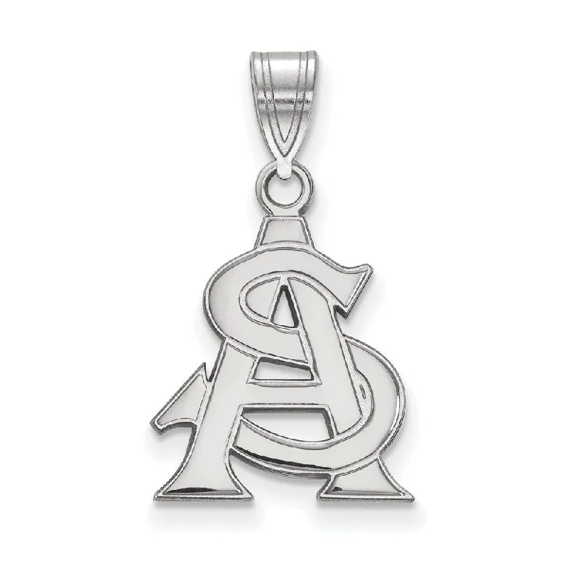Limited-Time Offer On Elegant Jewelry Pieces 10k White Gold Arizona State Medium Pendant