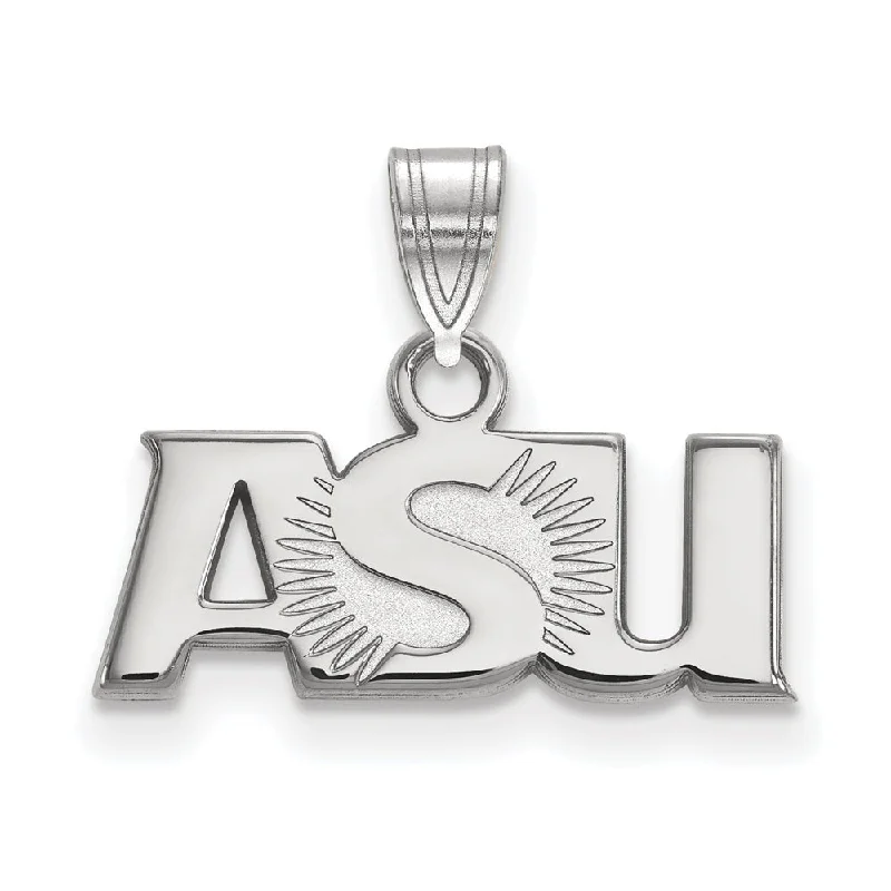 10k White Gold Arizona State Small Pendant