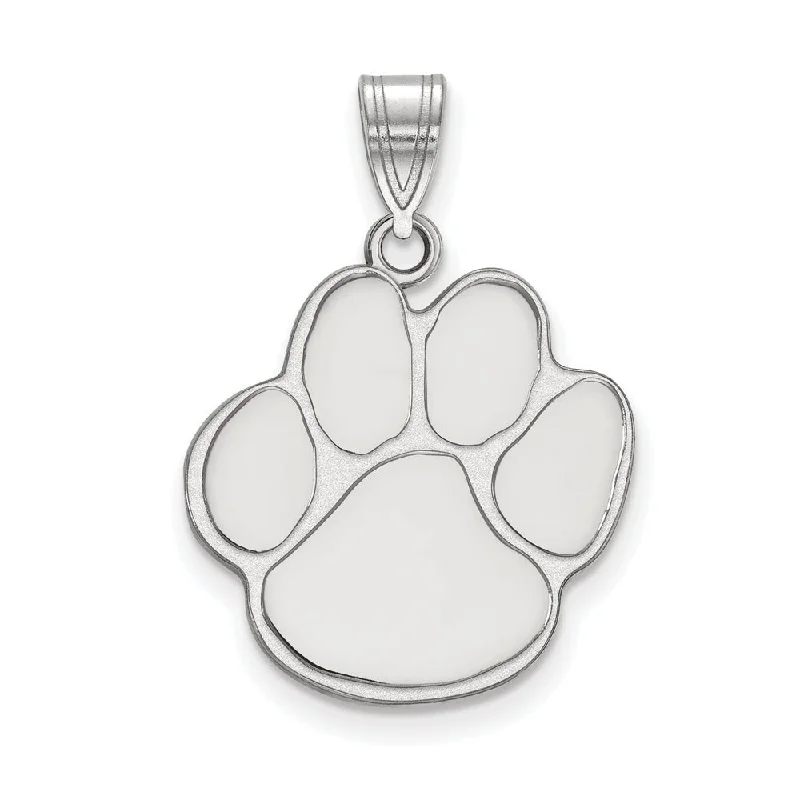 Jewelry Clearance – Final Chance To Save Big 10k White Gold Auburn U Large Pendant