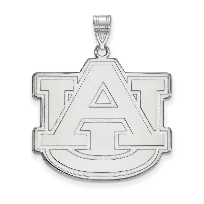 10k White Gold Auburn U XL Pendant