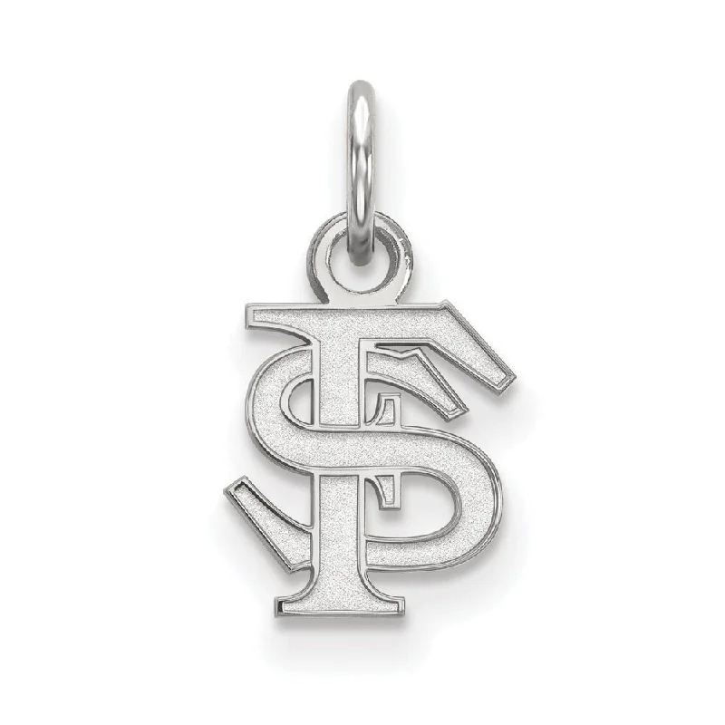 Exclusive Gemstone Jewelry At Special Prices 10k White Gold Florida State XS (Tiny) Charm or Pendant