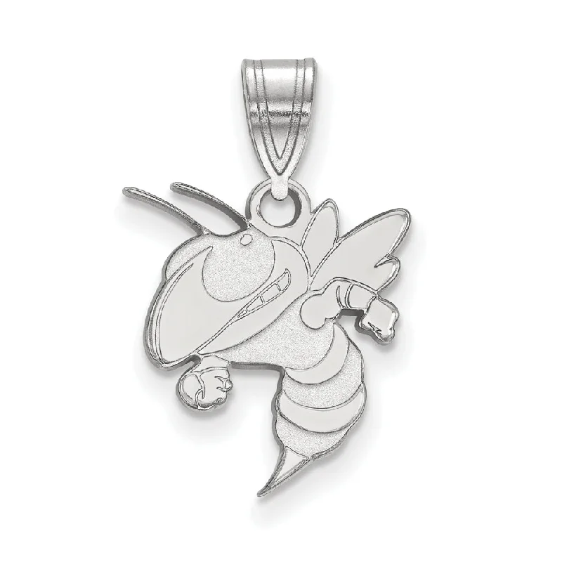 High-End Sparkle, Low-End Prices – Jewelry Sale Live 10k White Gold Georgia Technology Medium Pendant