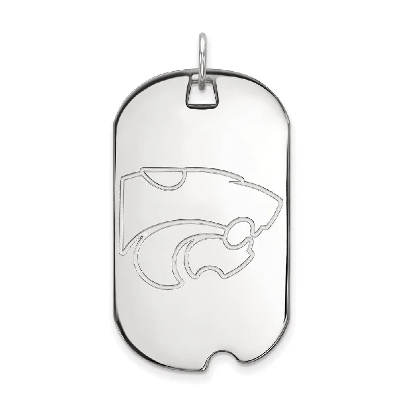 Unique Jewelry For Less – Shop The Sale Now 10k White Gold Kansas State Large Dog Tag Pendant