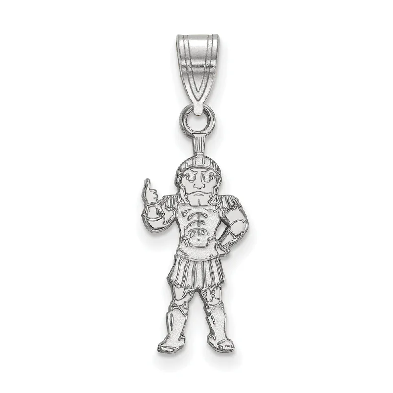 Timeless Elegance, Temporary Discounts – Act Fast 10k White Gold Michigan State Spartans Large Pendant