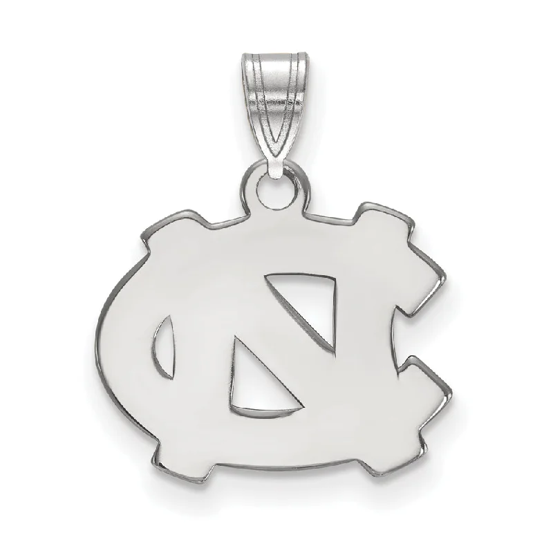 10k White Gold North Carolina Small 'NC' Pendant