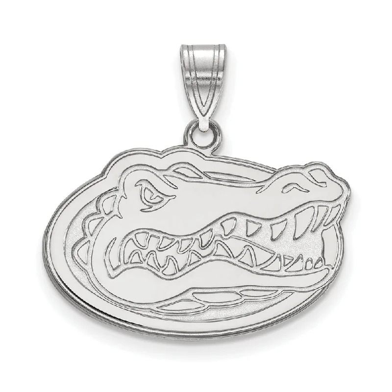 Limited Stock On Premium Jewelry At Low Prices 10k White Gold U of Florida Medium Mascot Pendant