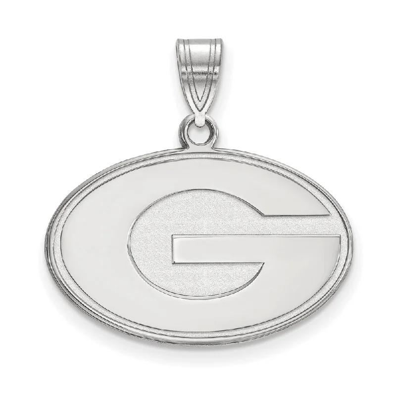 Shop Elegant Jewelry At Unbeatable Prices 10k White Gold U. of Georgia Medium 'G' Pendant