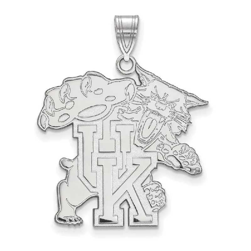 Discounted Luxury Jewelry – Shine Without The Splurge 10k White Gold U. of Kentucky XL Pendant