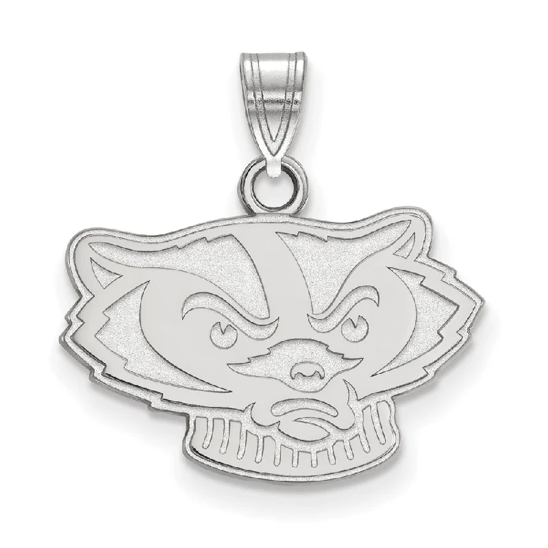 Sparkle On A Budget – Fine Jewelry For Less 10k White Gold U. of Wisconsin Small Mascot Pendant