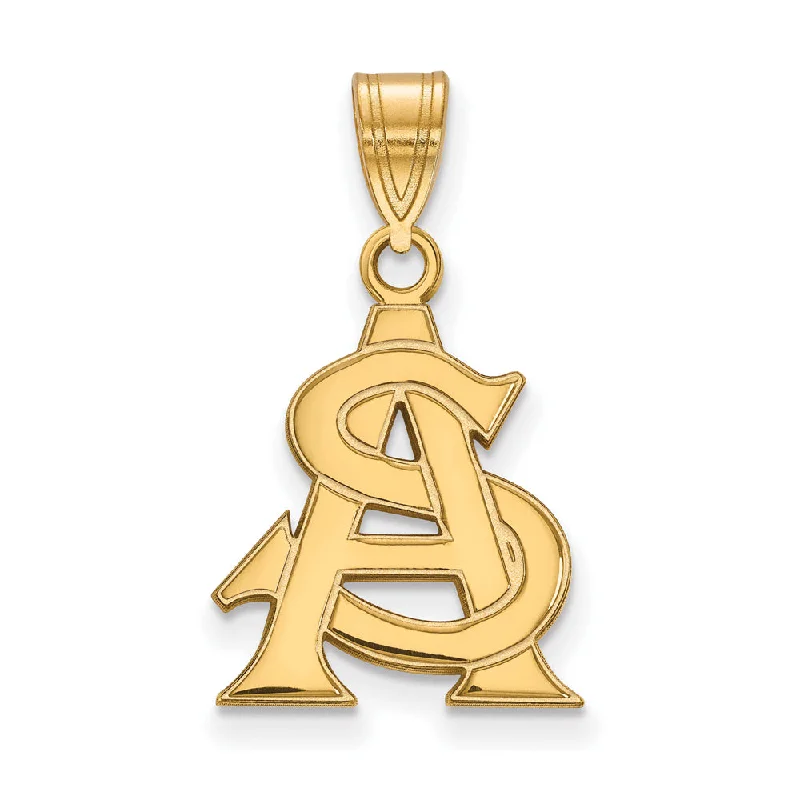 10k Yellow Gold Arizona State Medium Pendant