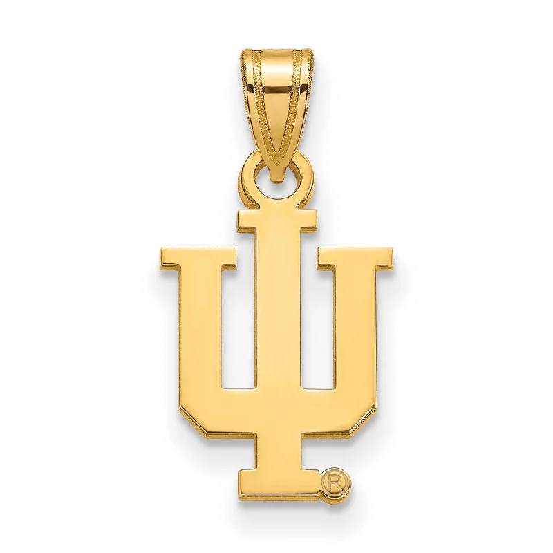 Premium Jewelry, Premium Discounts – Act Fast 10k Yellow Gold Indiana U Small 'IU' Pendant