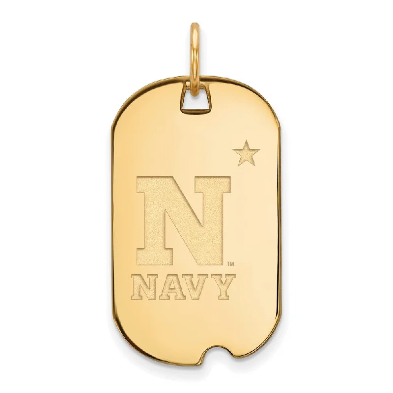 Limited-Stock Jewelry Sale – Once It's Gone, It's Gone 10k Yellow Gold U.S. Naval Academy Dog Tag Pendant