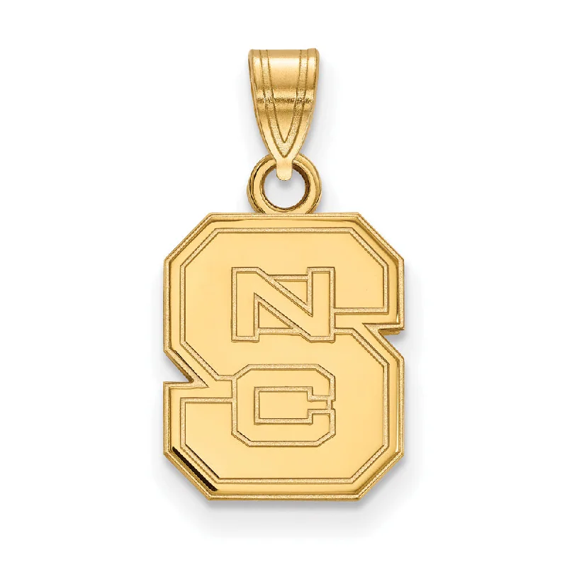 Modern Jewelry At Exclusive Discounts – Shop Today 10k Yellow Gold North Carolina State Small 'NCS' Pendant