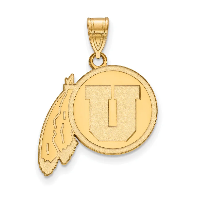 10k Yellow Gold U. of Utah Large Pendant