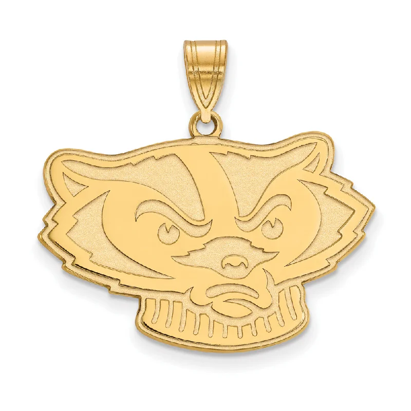 Dazzle In Elegance With Our Biggest Jewelry Sale 10k Yellow Gold U. of Wisconsin Large Mascot Pendant