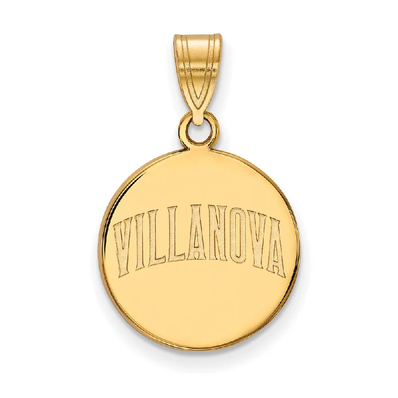 Limited Stock On Premium Jewelry At Low Prices 10k Yellow Gold Villanova U. Medium Script Disc Pendant